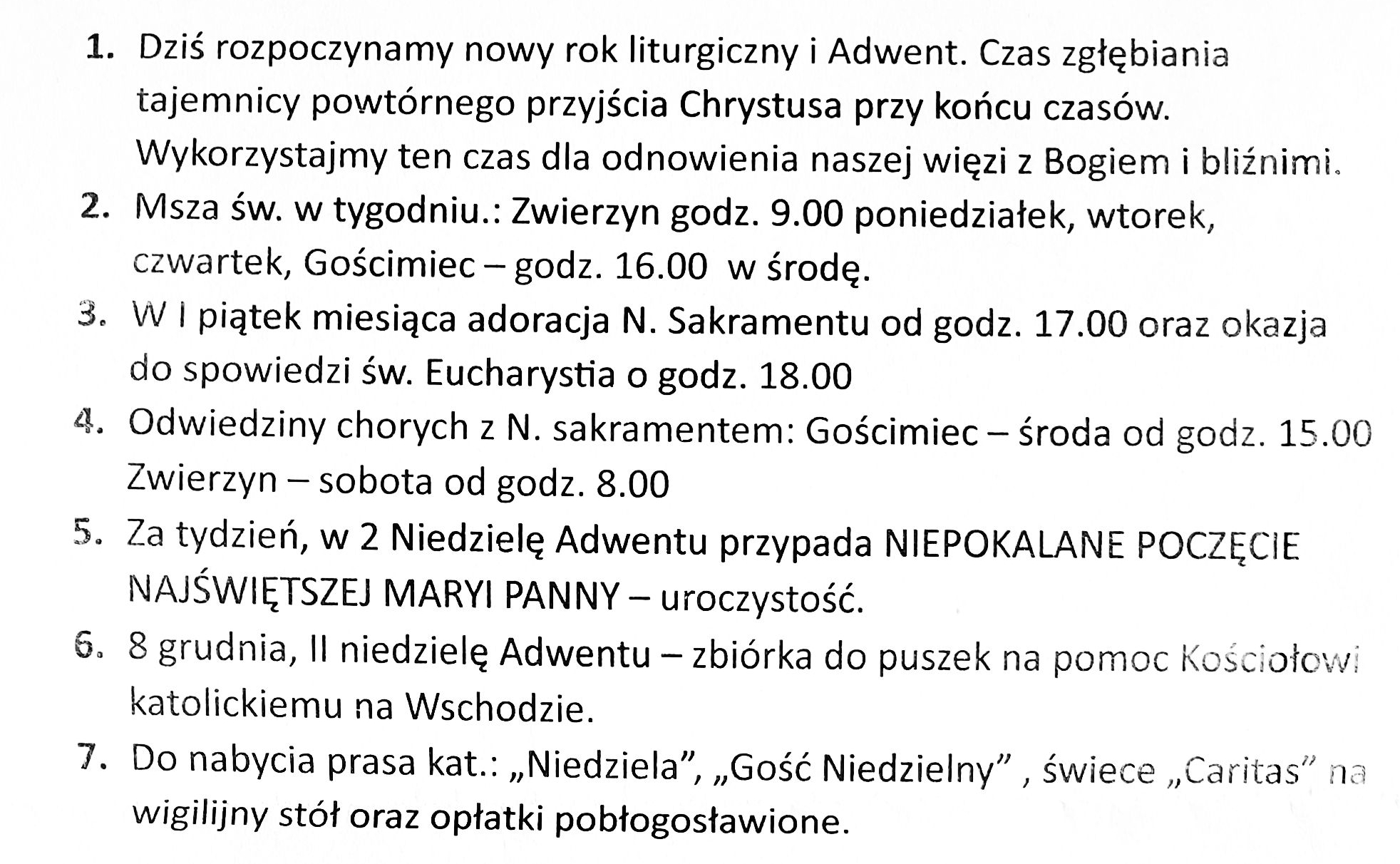 Ogloszenia 01 12 2024r