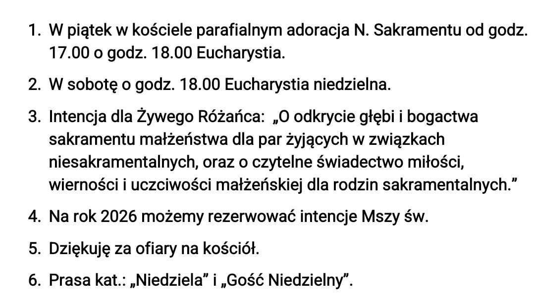 Ogloszenia 27 07 2025 r.