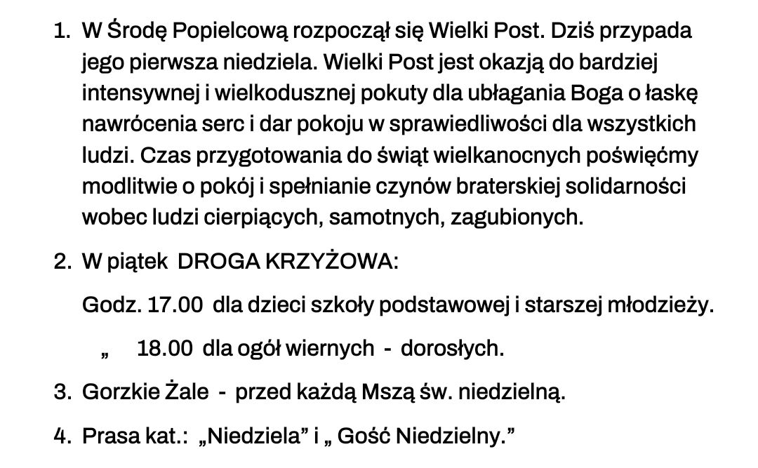 Ogloszenia 09 03 2025r