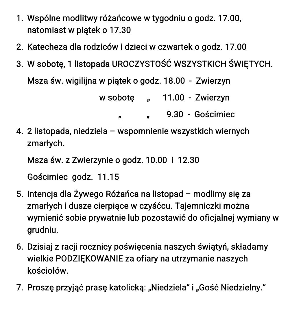 Ogloszenia 26 10 2025 r.