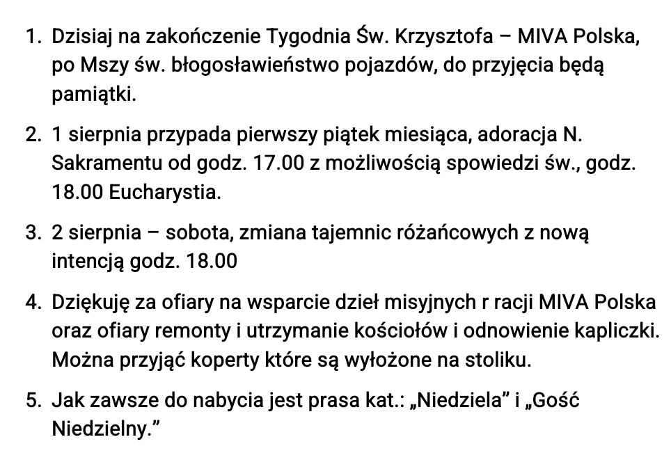 Ogloszenia 27 07 2025 r.